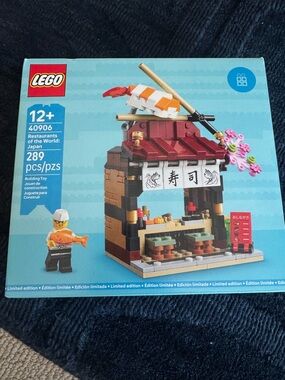 LEGO Red and Brown Sushi Shop Mini Build by Lego